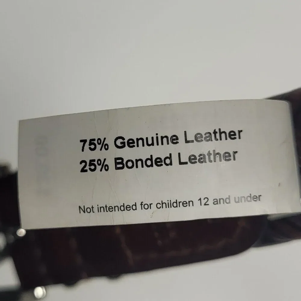 Relic leather blend dark brown woven western rodeo classic belt size 38 NWT